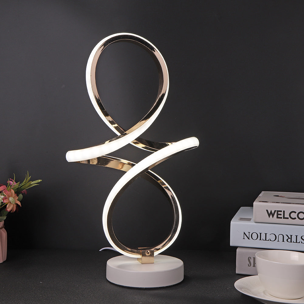 InfinityGlow – LED Spiral Table Lamp with Endless Design
