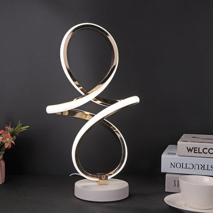 InfinityGlow – LED Spiral Table Lamp with Endless Design