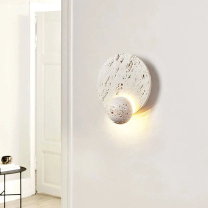 GraniteGlow - Round Stone Wall Fixture