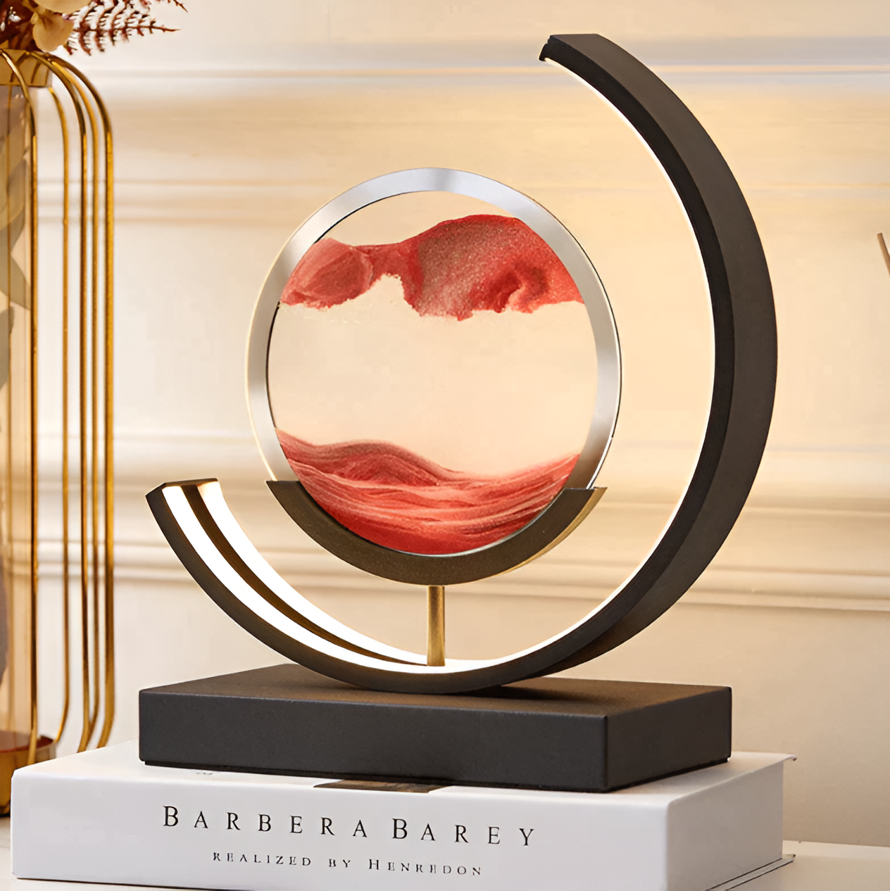 SandGlow | Elegant Remote-Controlled Dimmable Sand Lamp for Tranquil Ambiance 1