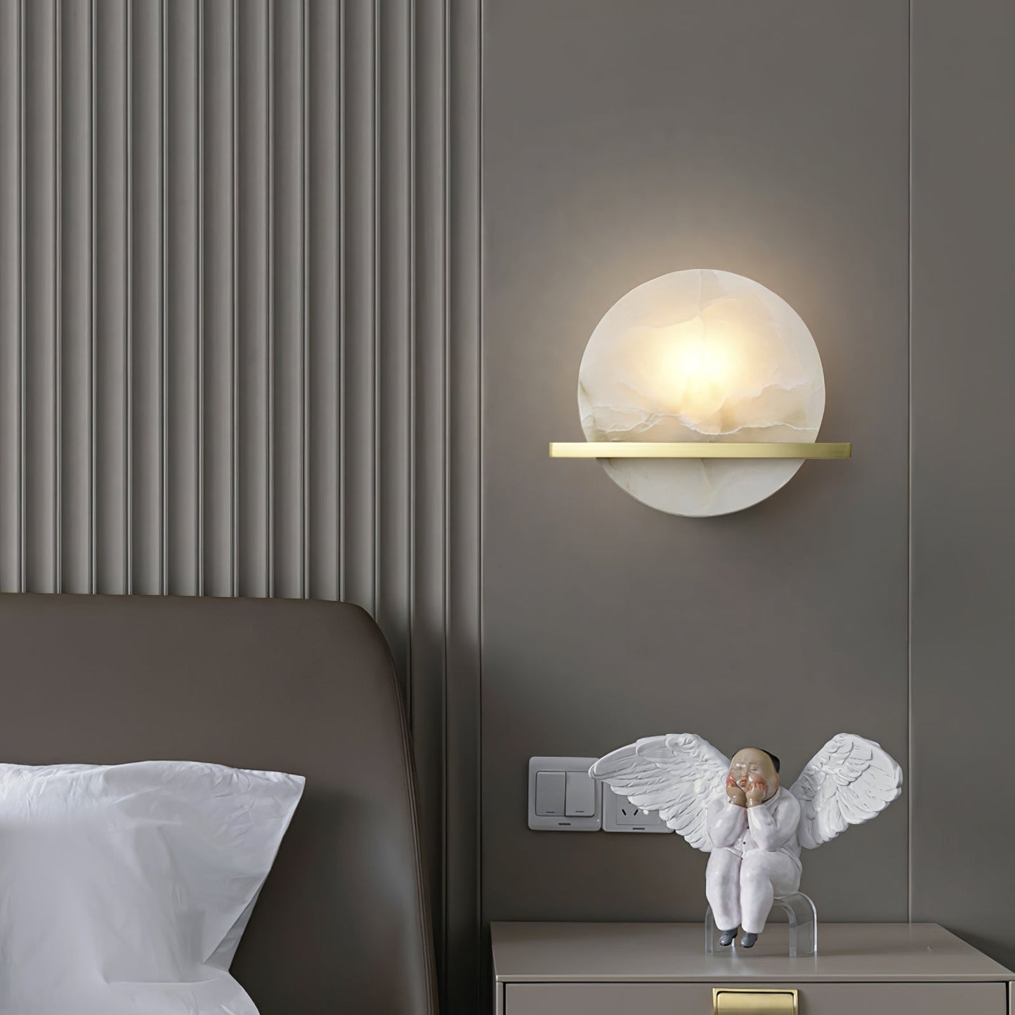 MarbleAura – Lampada da Parete in Marmo Lussuosa per Stile Classico