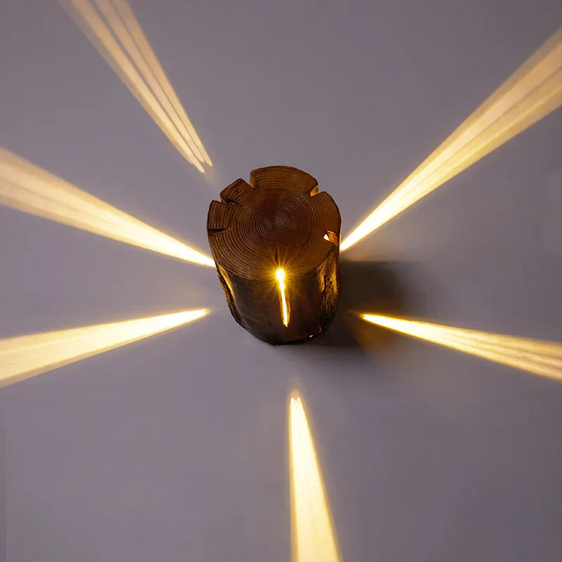 LUXELY - Outdoor Lamp Imitation Tree Stump Light Fixture with 50,000-Hour Lifespan-5