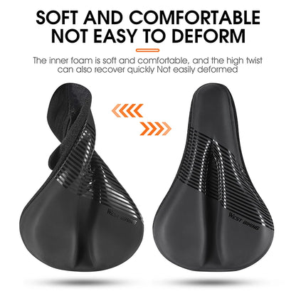 Wear-Resistant Bicycle Saddle Cover with Shock Absorption and Waterproof Design – Soft Bike Seat Cushion for Comfort-4