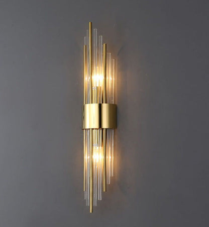 RadiantCrown – Gold Crystal Wall Lamp with Durable Build