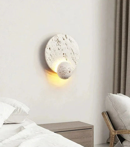 GraniteGlow - Round Stone Wall Fixture