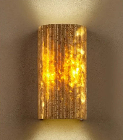 TravertineLuxe – Travertine Wall Lamp for Elegant Interiors