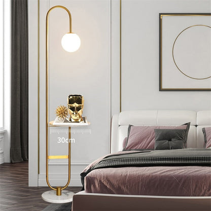 NordicGlow - Floor Lamp with Side Table