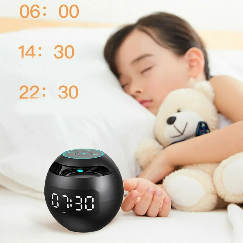 Multifunctional Bluetooth Alarm Clock Speaker with LED Display and Colorful Night Light – 2200mAh Battery-6