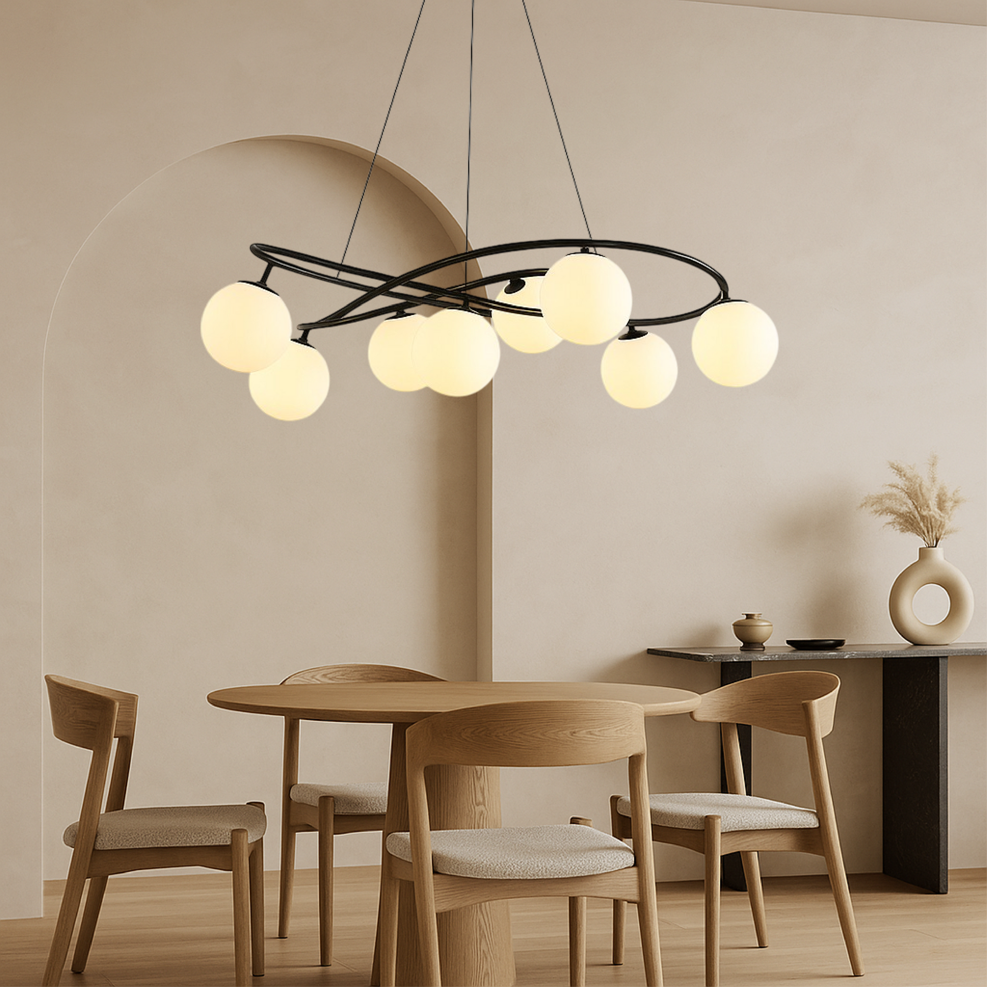 Scandinavian Retro Black Chandeliers 0