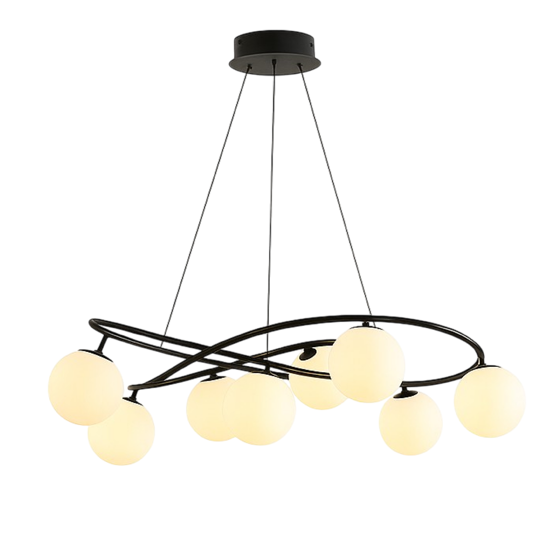 Scandinavian Retro Black Chandeliers 6