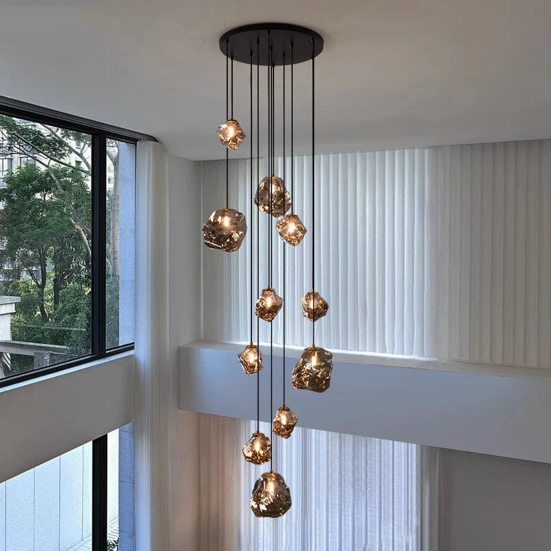 Scandinavian Villa Staircase Chandelier 1