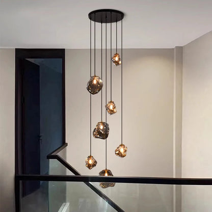 Scandinavian Villa Staircase Chandelier 2