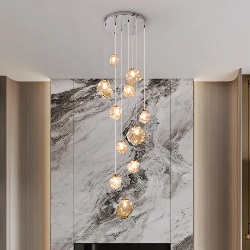 Scandinavian Villa Staircase Chandelier 3