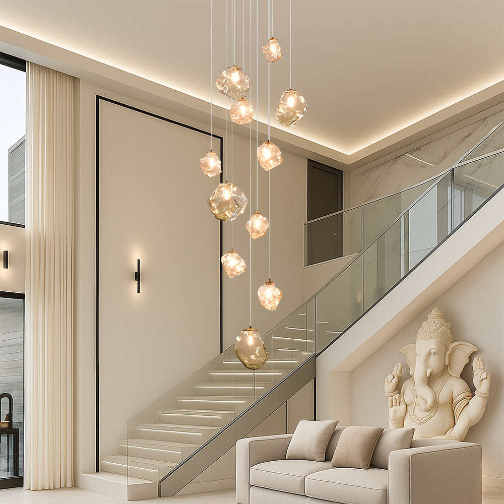 Scandinavian Villa Staircase Chandelier 5