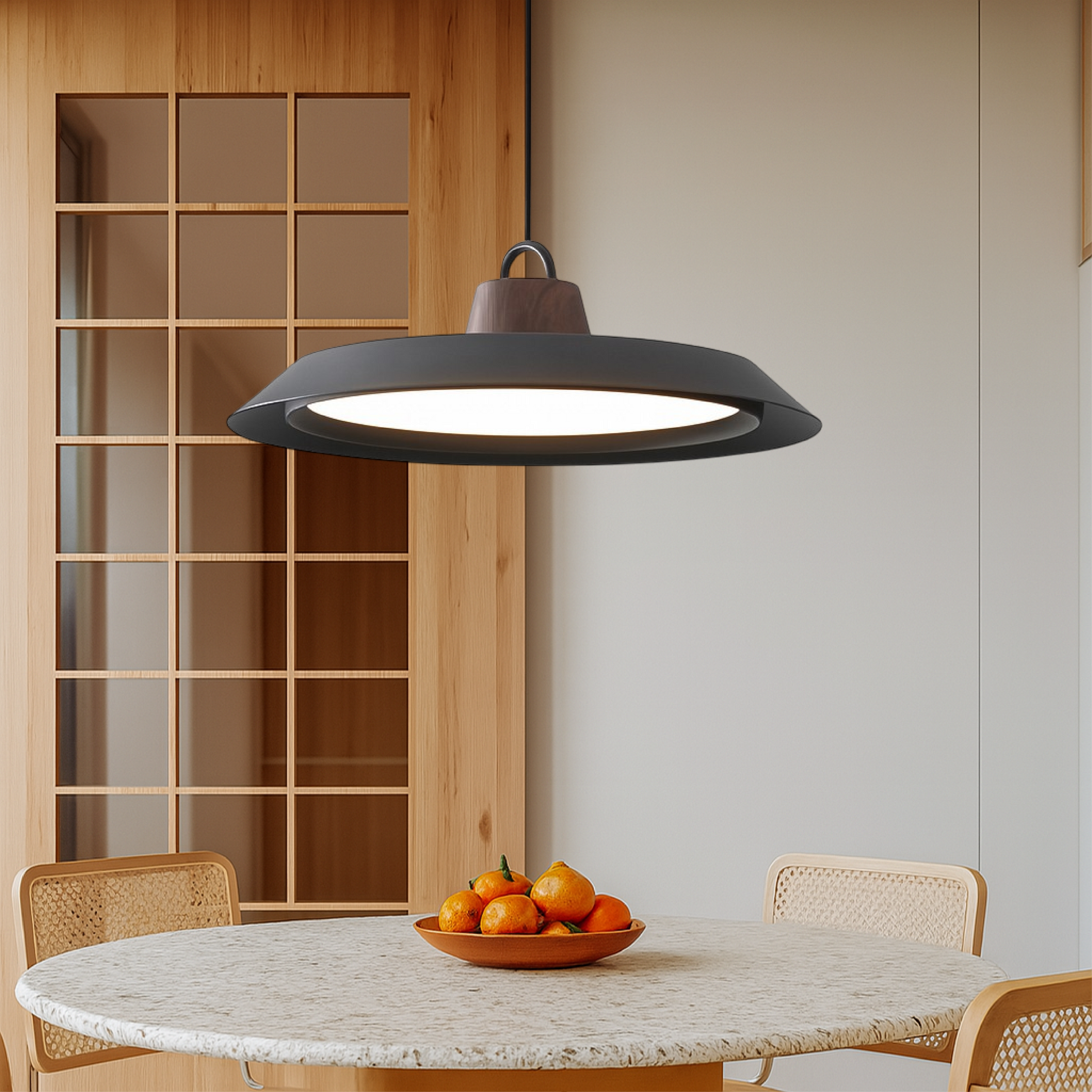 Scandinavian Wood/Metal Pendant Lamp 0