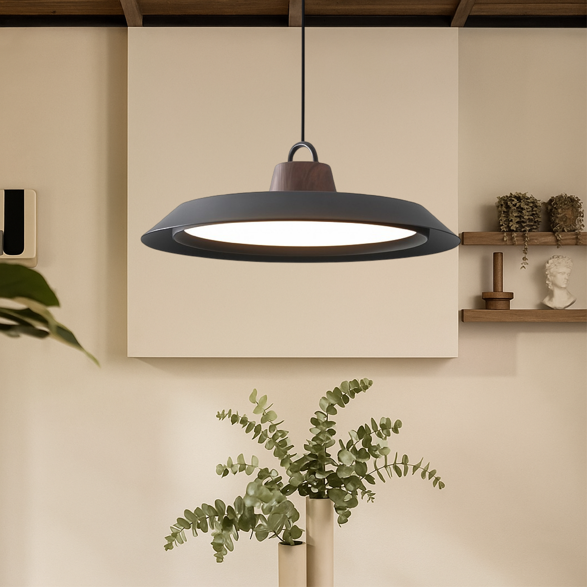 Scandinavian Wood/Metal Pendant Lamp 1