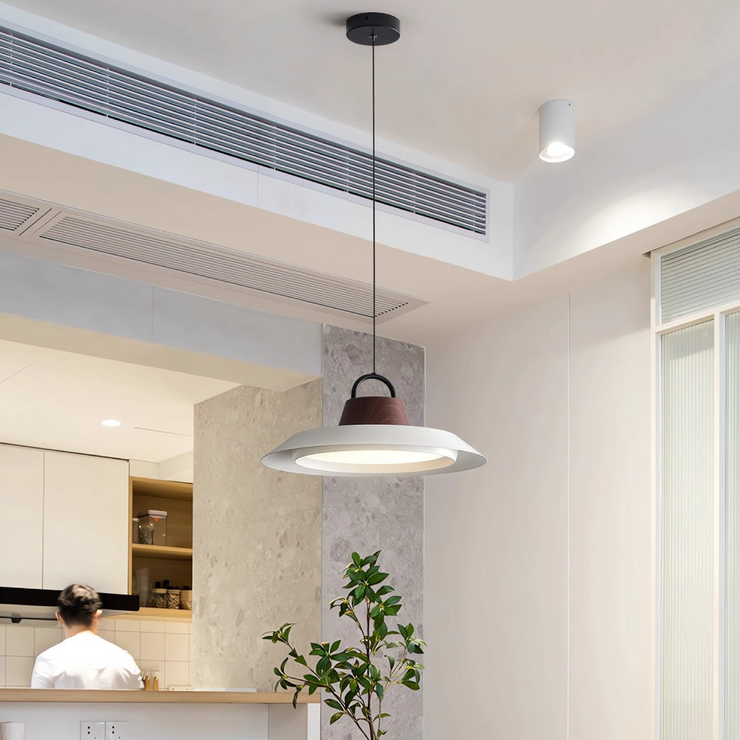 Scandinavian Wood/Metal Pendant Lamp 5