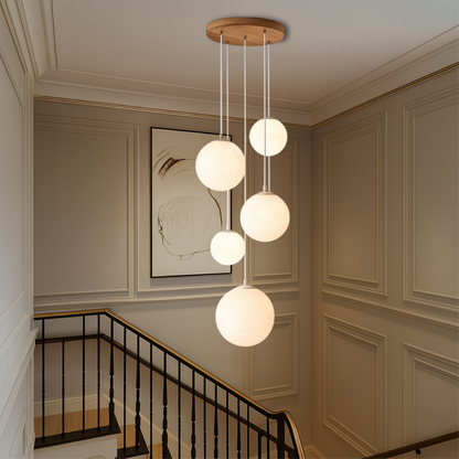 Scandinavian chandelier Moon lamp Stairs 4
