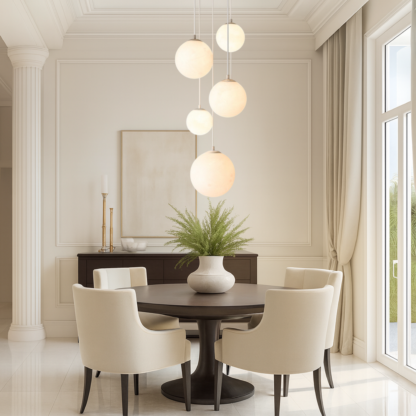 Scandinavian chandelier Moon lamp Stairs 5