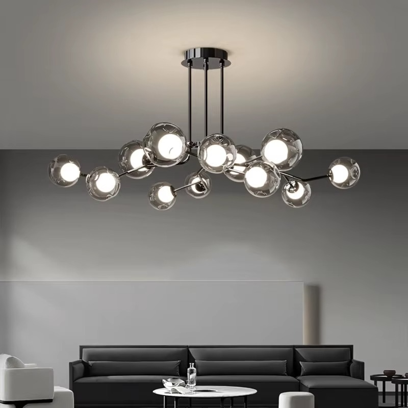 Scandinavian glass ceiling lamp 2