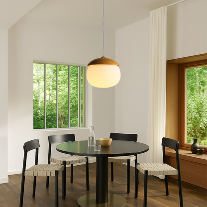 Scandinavian wooden pendant lamp 2