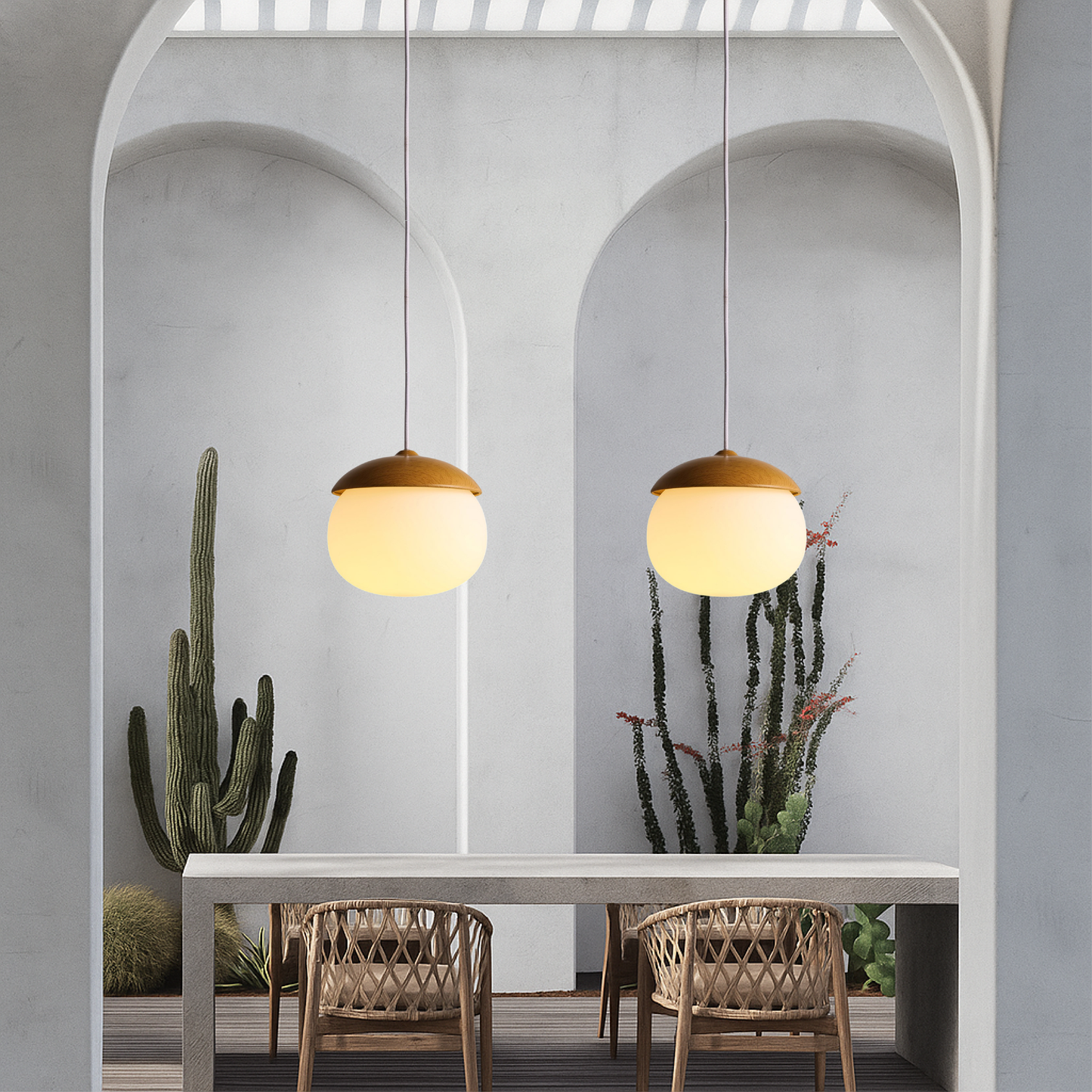 Scandinavian wooden pendant lamp 3