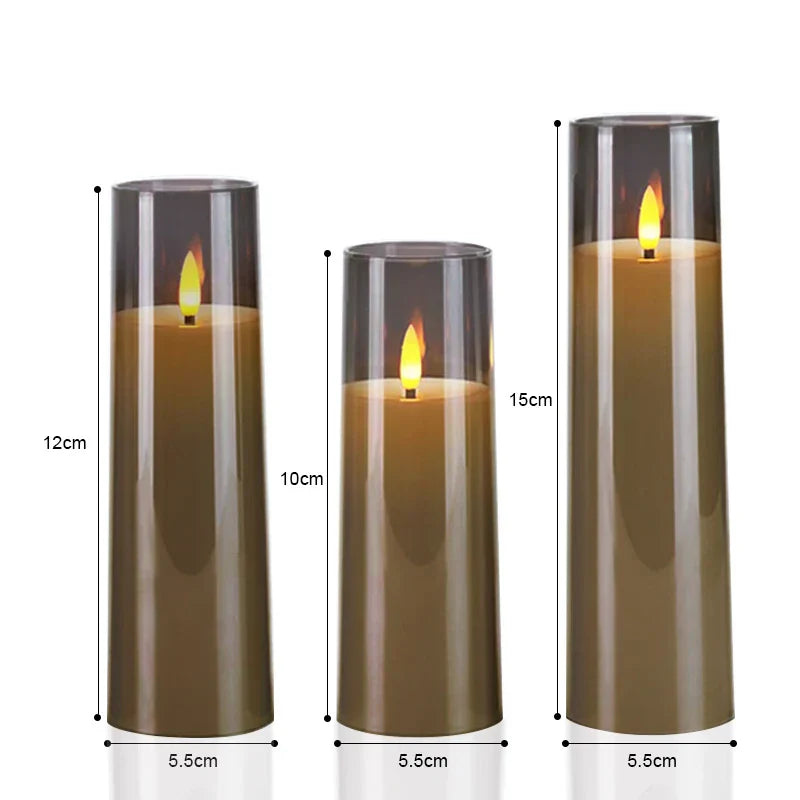 GlowLux - Decorative LED Flickering Candle Set