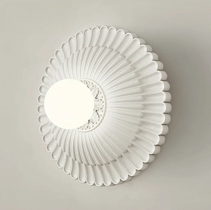 LaitGlow – French Round Milk White Wall Lamp for Elegant Spaces