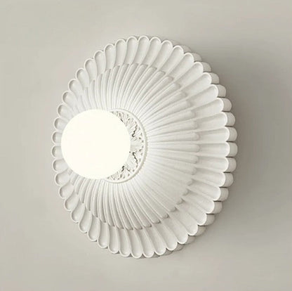 LaitGlow – French Round Milk White Wall Lamp for Elegant Spaces
