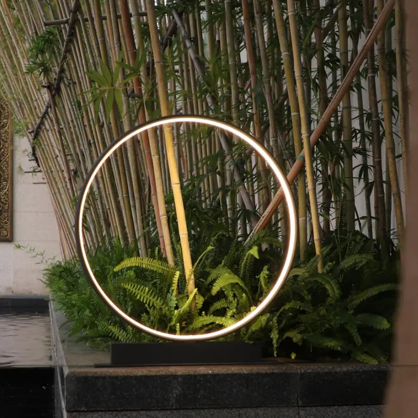 Modern Villa - Round Outdoor Lamp with 50,000-Hour LED Lifespan & Aluminum Design-4
