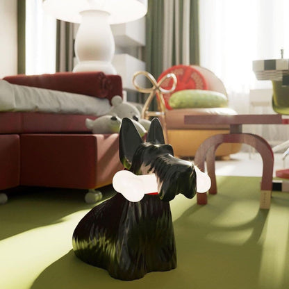 PuppyShine – Lámpara de Mesa LED de Perro Scottie Juguetón