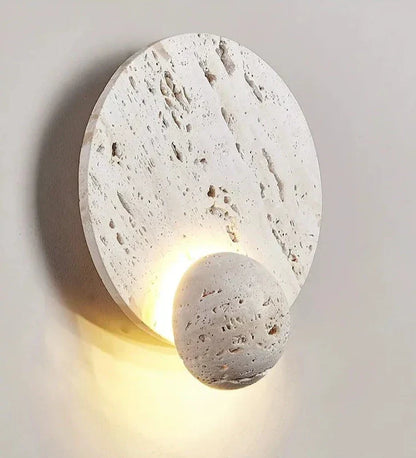 GraniteGlow - Round Stone Wall Fixture