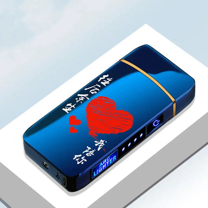 Variant image for Rechargeable USB Plasma Lighter with Windproof Double Arch Flame – Stylish Metal Design for Indoor and Outdoor Use-5