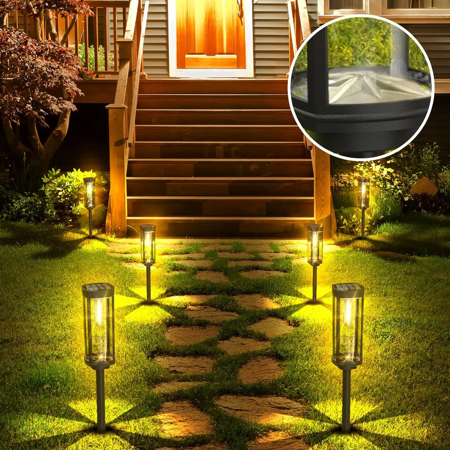 Eco-Friendly Outdoor Solar Lanterns - Stylish LED Hanging Solar Lights for Garden-5