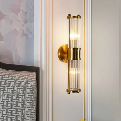 BrilluxGlow – Stylish Crystal and Brass Wall Light
