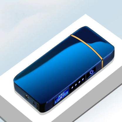 Variant image for Rechargeable USB Plasma Lighter with Windproof Double Arch Flame – Stylish Metal Design for Indoor and Outdoor Use-8
