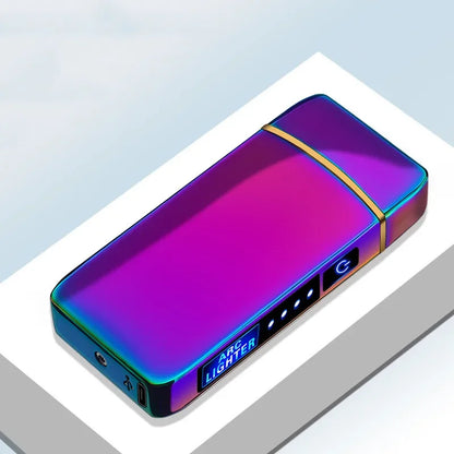 Variant image for Rechargeable USB Plasma Lighter with Windproof Double Arch Flame – Stylish Metal Design for Indoor and Outdoor Use-6