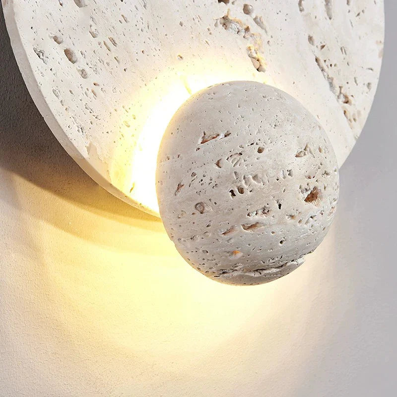 GraniteGlow - Round Stone Wall Fixture