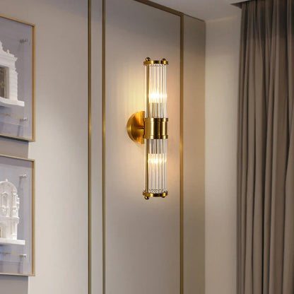 BrilluxGlow – Stylish Crystal and Brass Wall Light