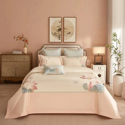 FloralLotus - Egyptian Cotton Duvet Set