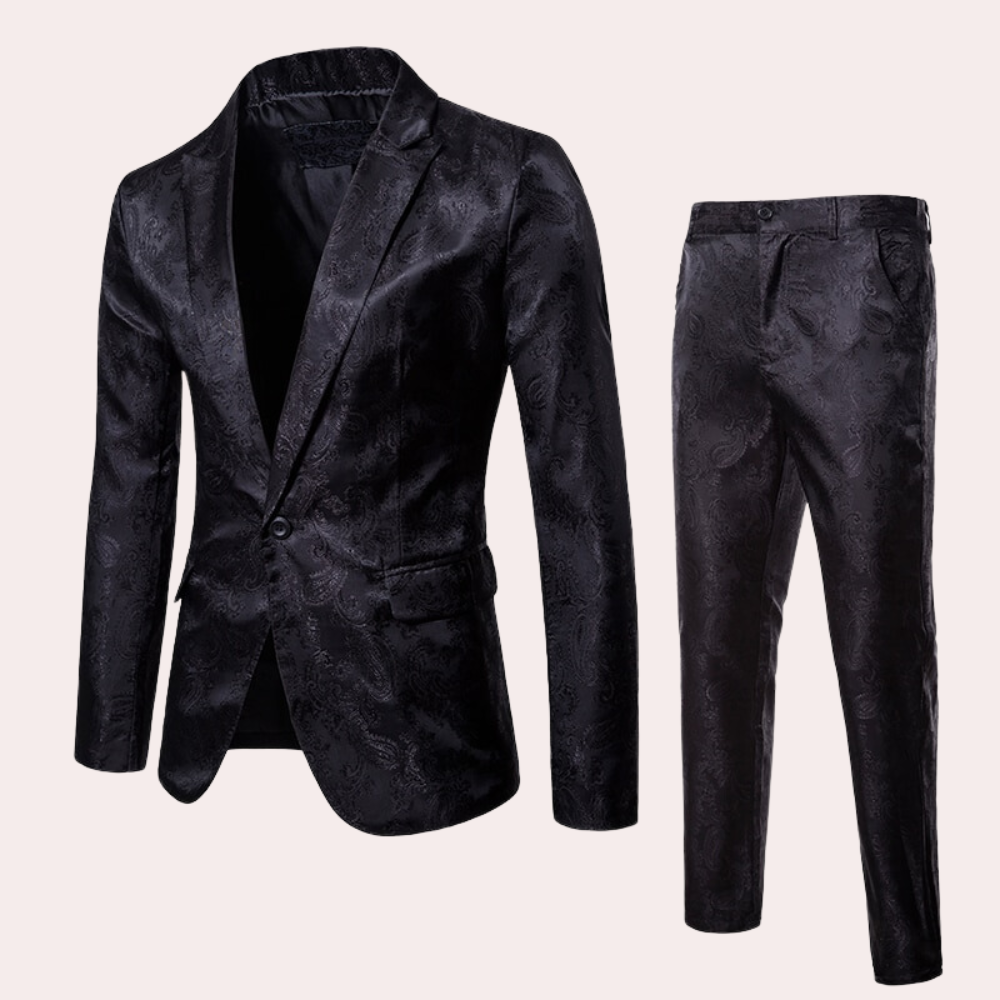 Variant image for Sebastian - Black 2-Piece Men's Suit with Blazer & Trousers for Formal Events-1