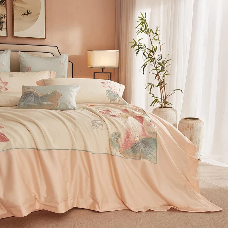 FloralLotus - Egyptian Cotton Duvet Set