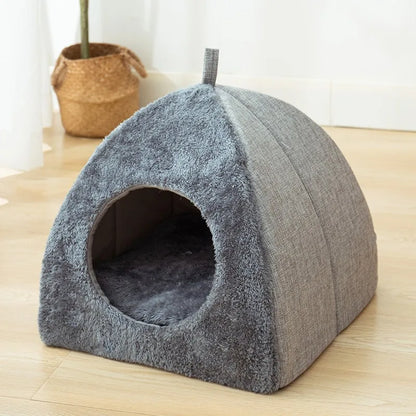 Triangelnest - Luxurious Velvet Cat House Indoor for Ultimate Comfort-2