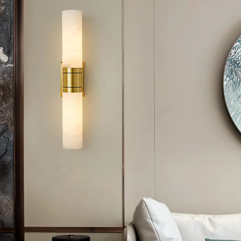 CopperEdge – Artistic Marble Wall Lamp for Unique Interiors