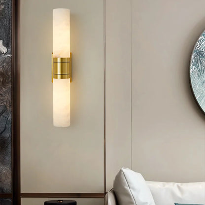 CopperEdge – Artistic Marble Wall Lamp for Unique Interiors