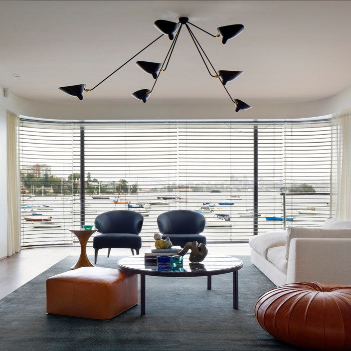 LuxeAura - Loftlampe med serge-inspireret design og raffineret lys