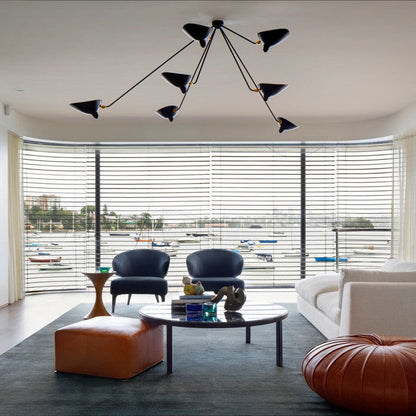 LuxeAura - Loftlampe med serge-inspireret design og raffineret lys