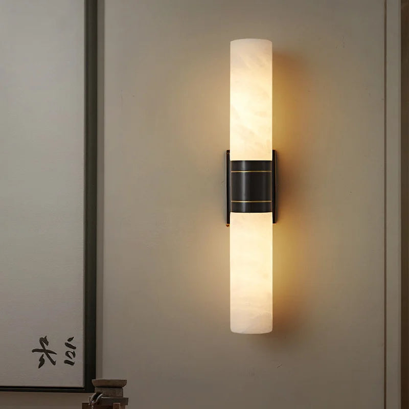 CopperEdge – Artistic Marble Wall Lamp for Unique Interiors