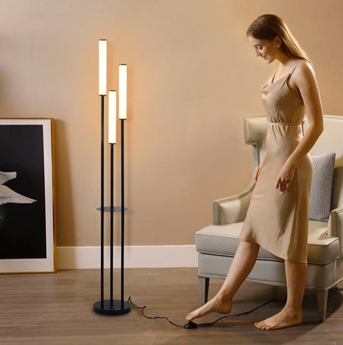GlowRack - LED Floor Lamp with Built-in Shelf