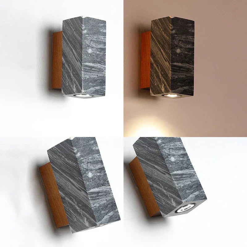 ZenBeam – Grey Wabi-Sabi Wall Lamp for Tranquil Ambience